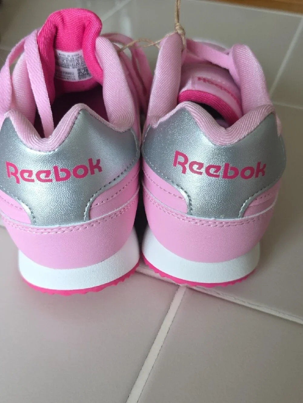 Reebok Kids Light Pink Sneakers with Hot Pink Accents Size 1
